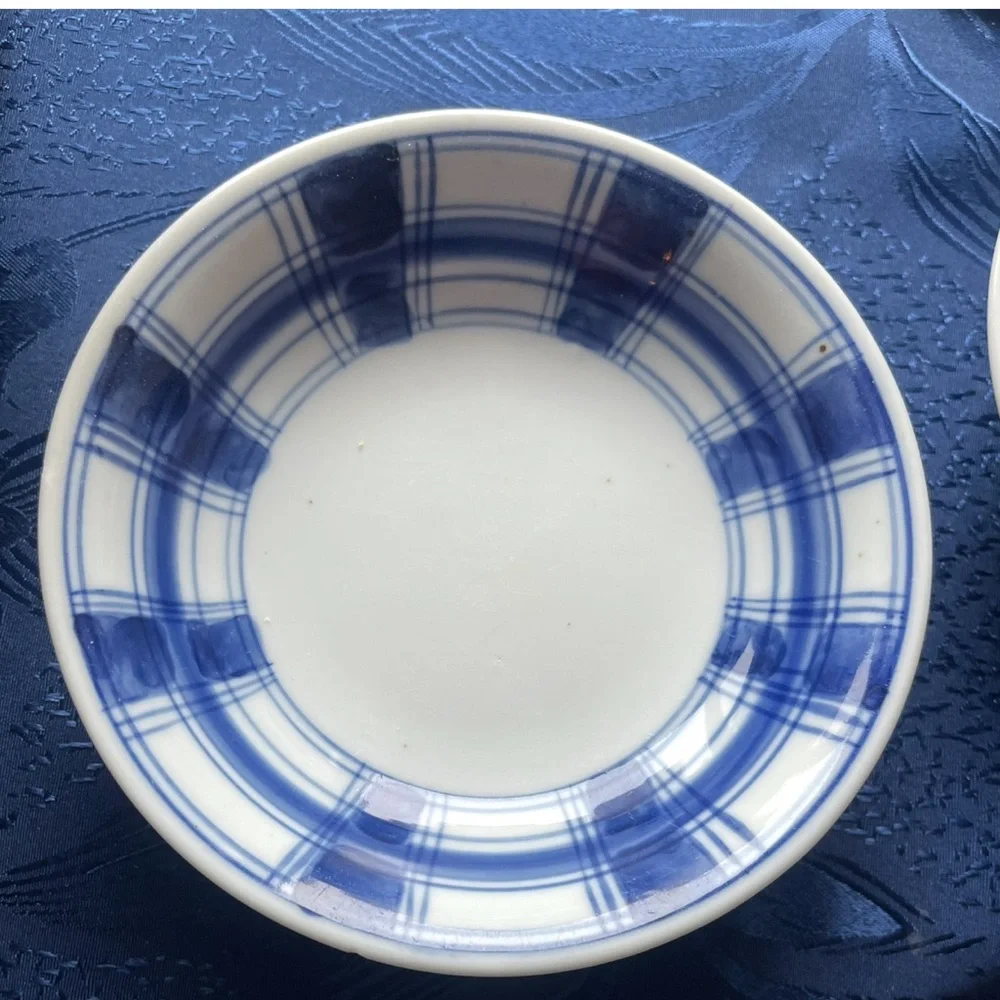 Set of 3 Plaid Williams Sonoma Bowls